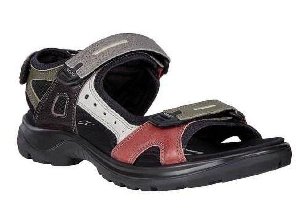 ECCO Sport Womens Yucatan Sandals US 5-5.5 EU 36 Black Green Red Leather GUC